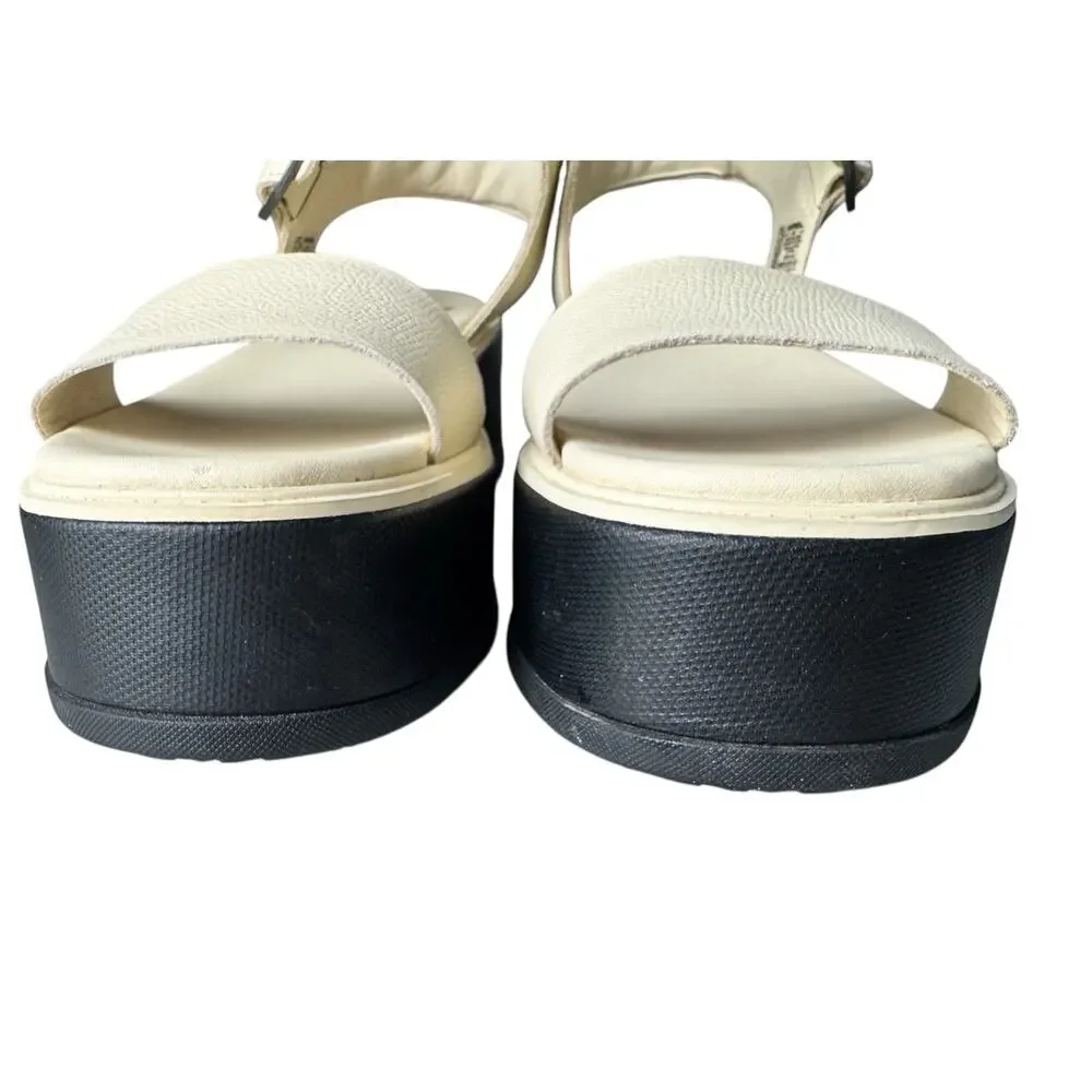 Sorel Womens Dayspring Platform Sandal Honey White Sz 7.5 Coastal Modern Neutral - Picture 5 of 11